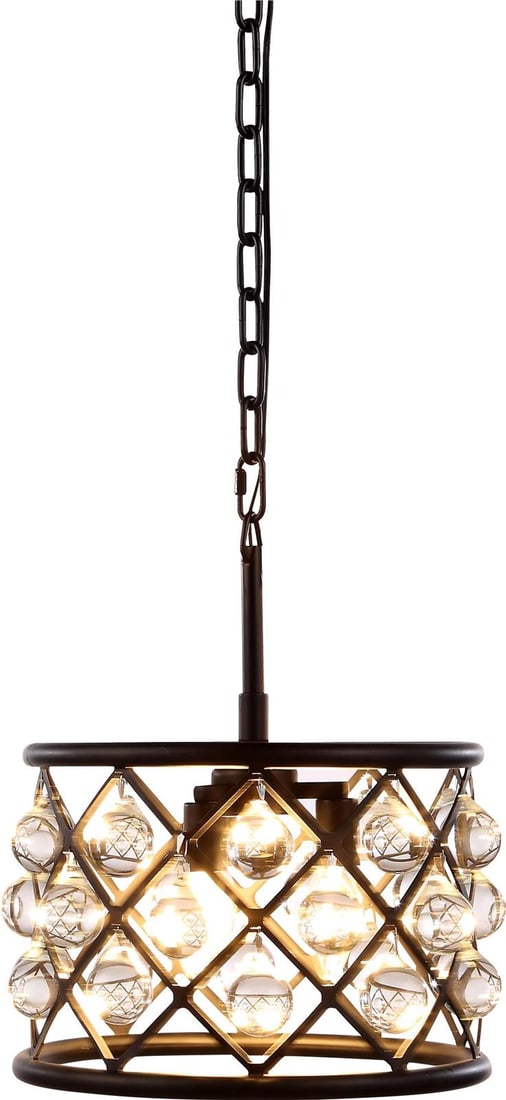 Madison Collection Elegant Crystal Pendant Light Clear Nickel Finish (1 of 1)