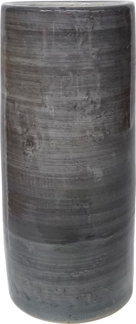 Handmade Misty Gray Porcelain Umbrella Vase 21H 10W 10D: Handmade Misty Gray Porcelain Umbrella Vase 21H 10W 10D Discover the elegant charm of this Misty Gray Porcelain Vase, crafted in an antique or vintage style. This unique umbrella vase stands at a heig