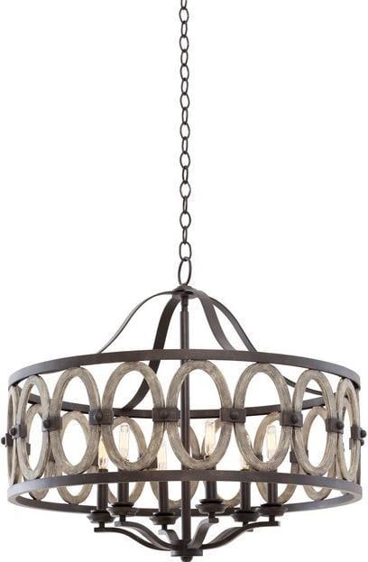 Kalco Belmont 28.5 Inch Farmhouse Pendant Light Florence Gold: Kalco Belmont 28.5 Inch Farmhouse Pendant Light Florence Gold Illuminate your space with the charming Belmont 28.5" Farmhouse Pendant Light, designed to bring a rustic touch to any room. Crafted from 