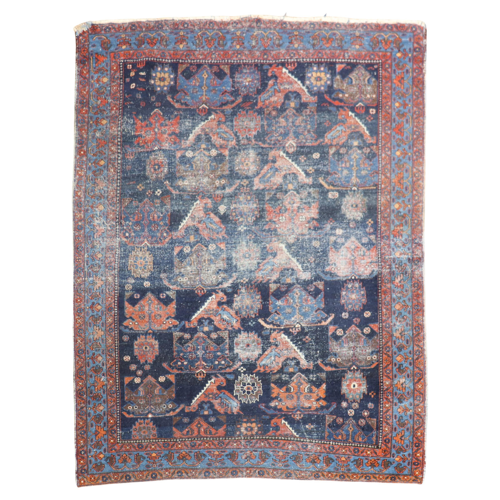 Antique Persian Tribal Square Rug 54 x 67 Wool Hand-Woven Zabihi Collection (1 of 4)