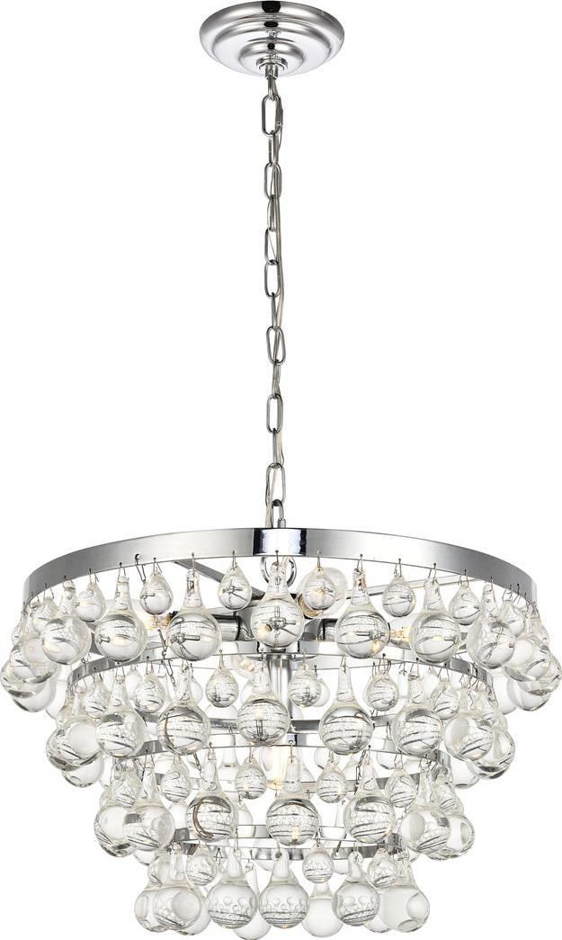 Elegant Lighting Kora Chrome Crystal Pendant Light UL-Listed (1 of 1)