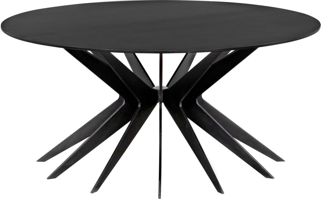 Noir Spider Collection Industrial Steel Coffee Table 18H 40W 40D (1 of 7)