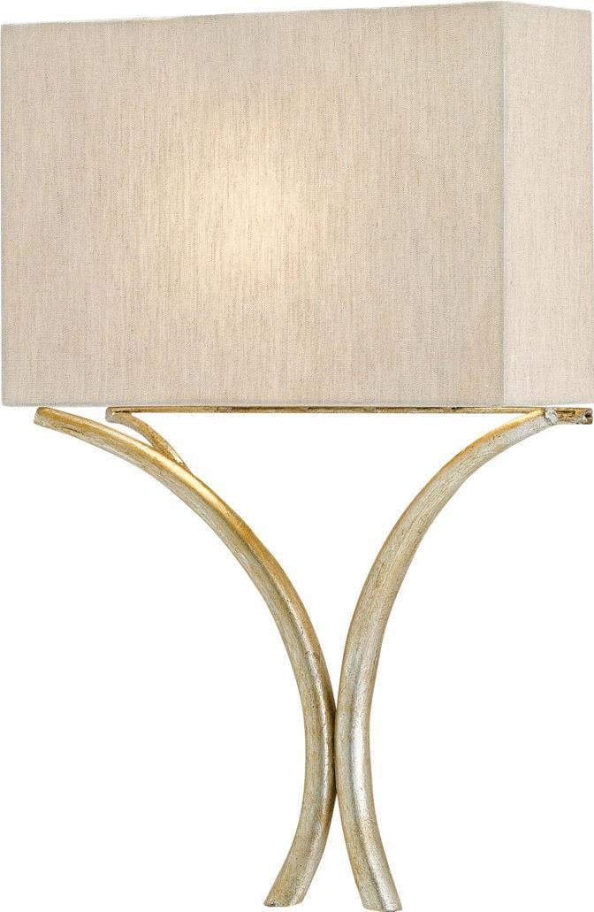 Currey Cornwall Wall Sconce Natural Shade Silver Transitional Style (1 of 4)
