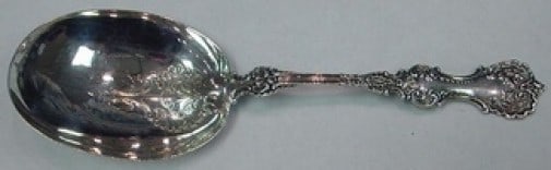 Whiting Pompadour Sterling Silver Large Berry Spoon 9" (1 of 1)