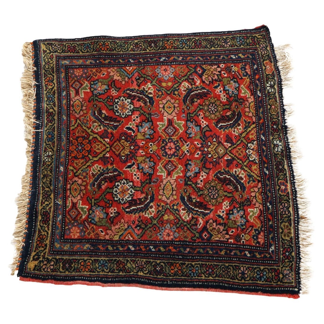 Early 20th Century Wool Rug with Herati Motif 27.5 x 21 Inches (1 of 6)