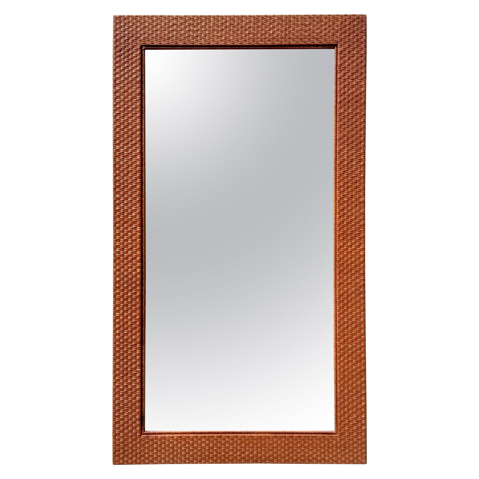 French Modern Woven Rattan Full-Length Mirror 72 x 42 (1 of 9)