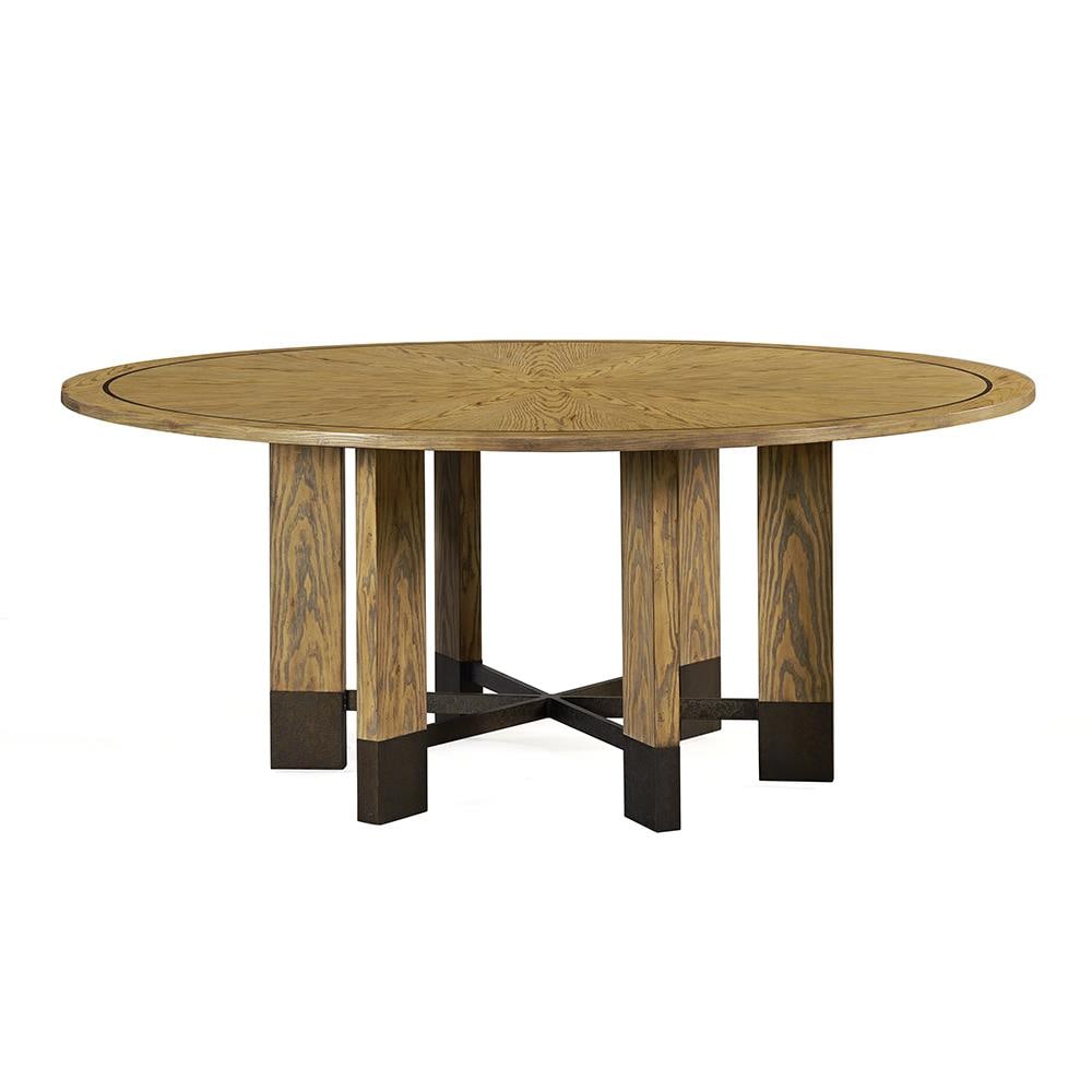 Oliver Home Grayson Dining Table Oatmeal Finish 72x72 Modern Classic (1 of 1)