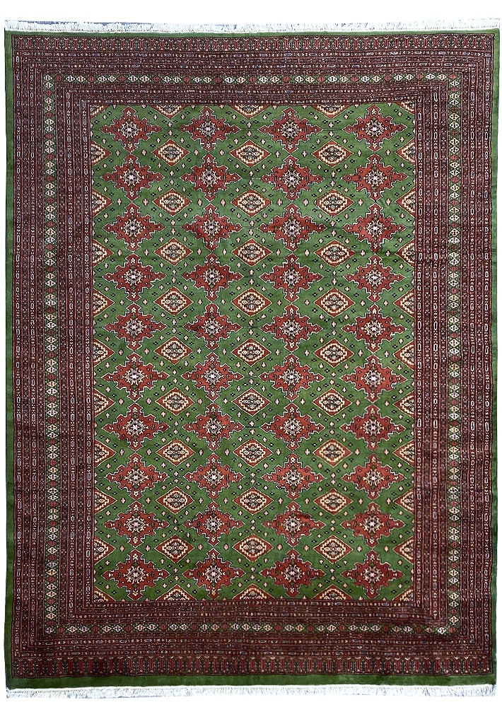 NEW Handmade Jaldar Bokhara Rug 8.1 x 10.2 Green: NEW Handmade Jaldar Bokhara Rug 8.1 x 10.2 Green Free continental US Shipping Enhance your space with this exquisite 8.1 x 10.2 handmade Jaldar Bokhara rug in a vibrant green color. Crafted with care,