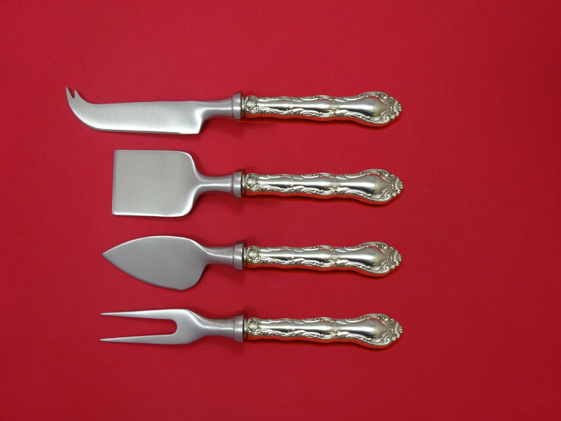 Alvin French Scroll Sterling Silver Cheese Serving Set 4 Piece Custom Hostess (1 of 1)