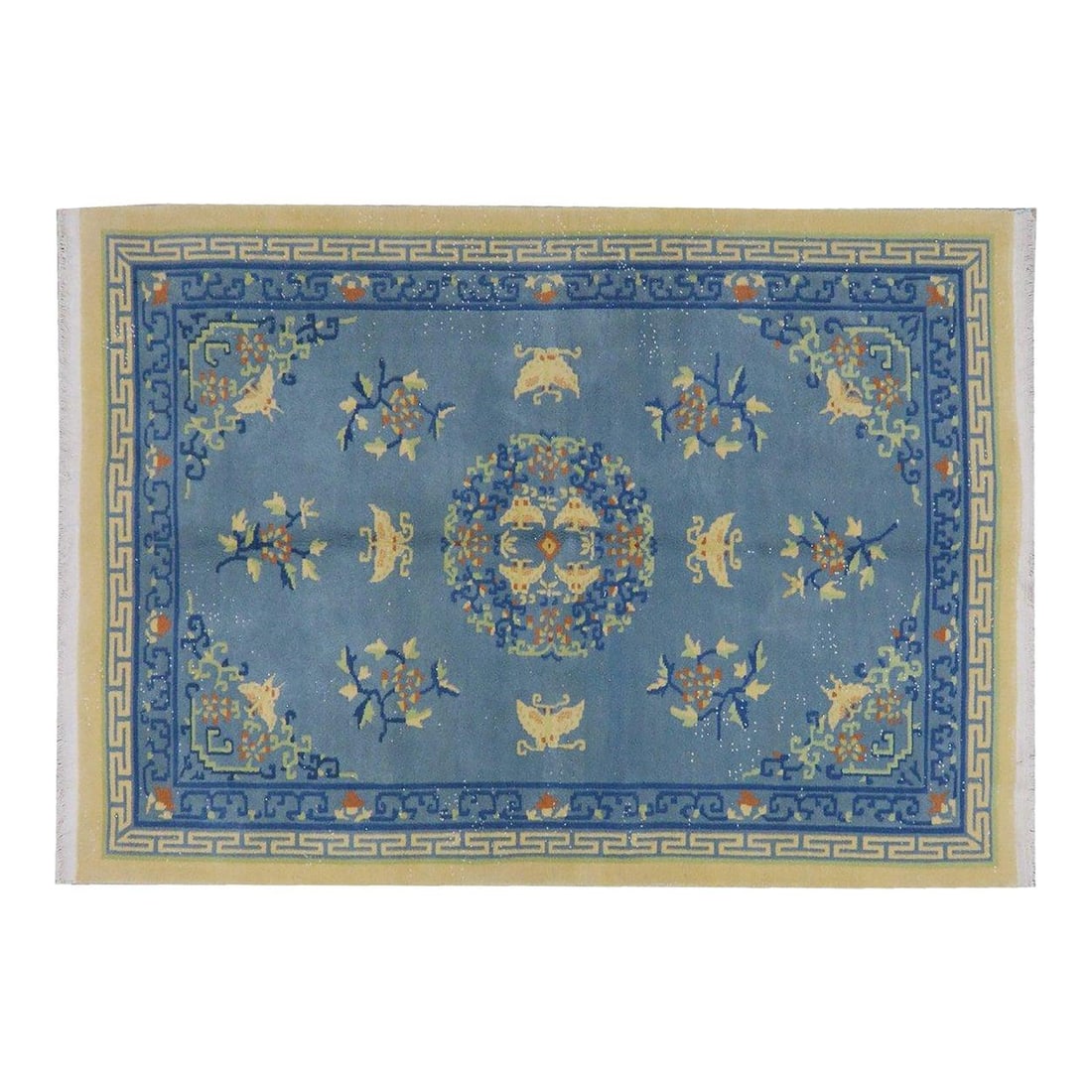 4'9 x 6'9 Hand-Knotted Wool Rug in Chinese Art Deco Style (1 of 7)