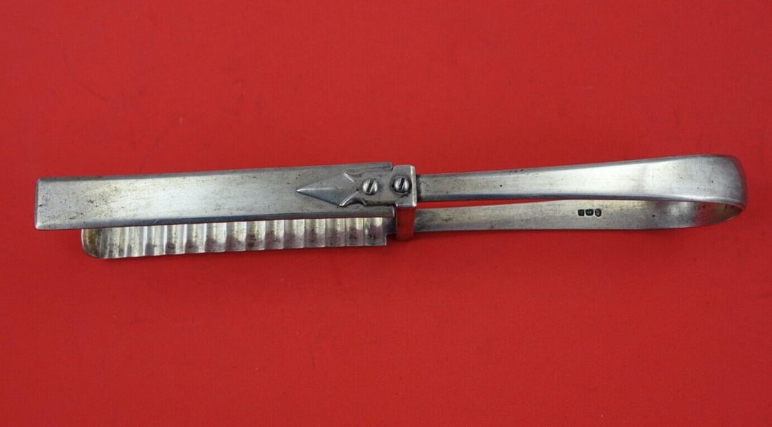 Georgian Sterling Silver Asparagus Tongs London 1801 8.5 Inches (1 of 2)