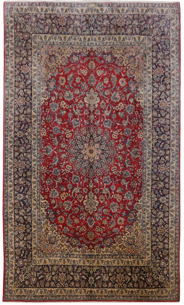 10 x 17 Signed Isfahan Handmade Persian Rug with Floral Motifs (1 of 6)