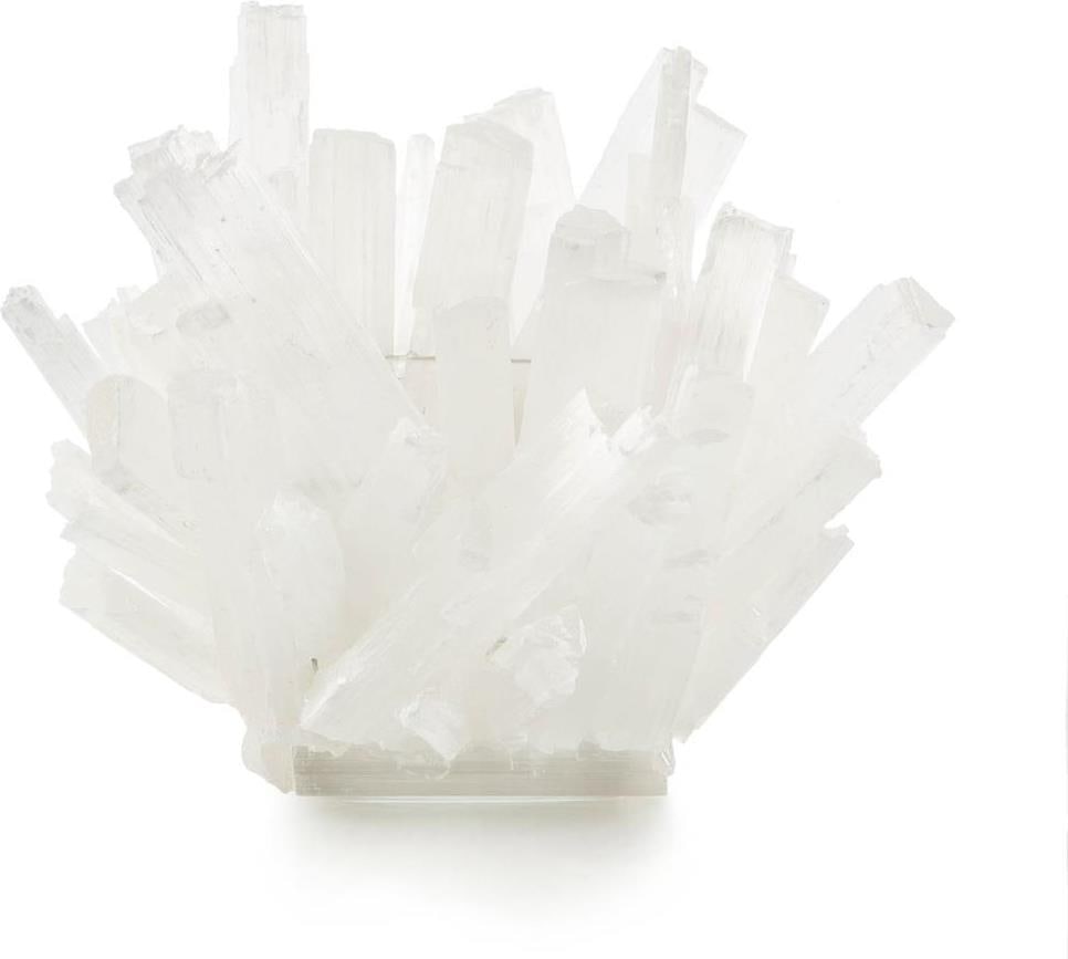 John-Richard Maggie Selenite Bowl White 8.5H x 11.5W x 11D (1 of 3)