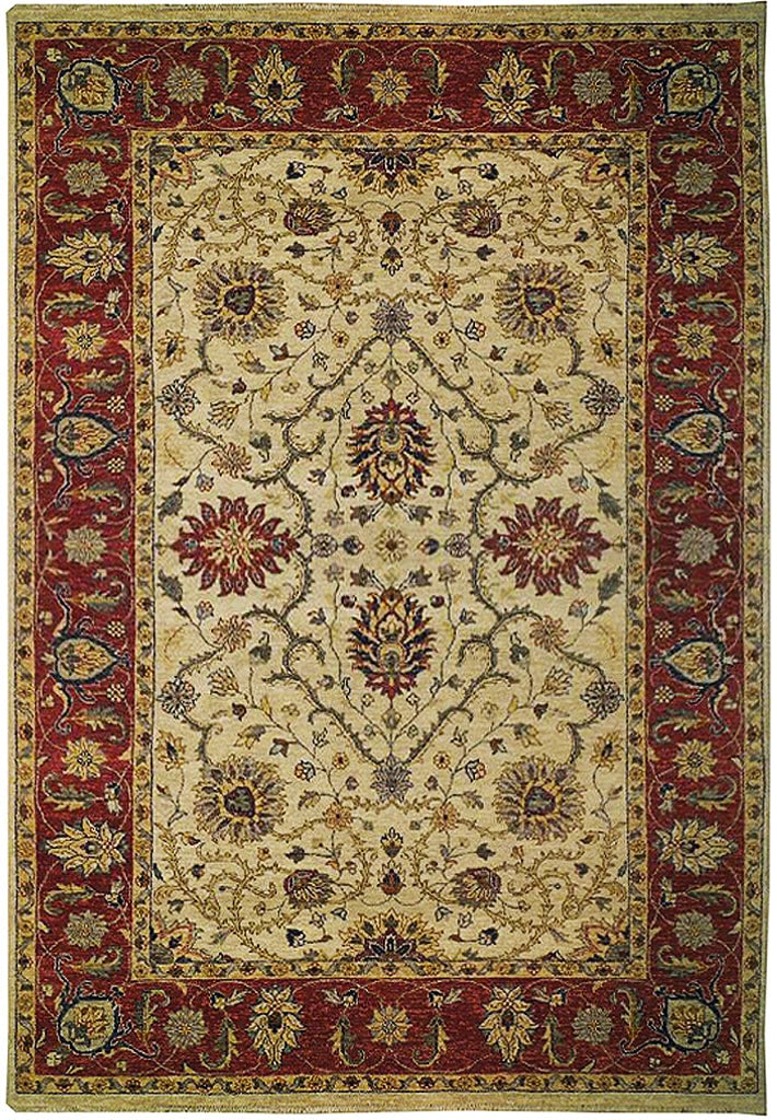 Ivory Vegetable Dyed Chobi Rug 6'2 x 9' Geometric Design (1 of 6)