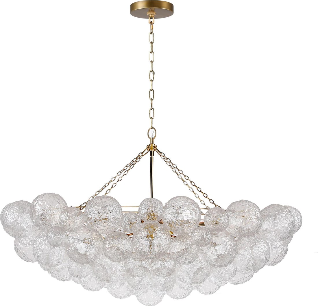 Terracotta Seraphina Brass Linear Chandelier 22H 50W 26D (1 of 6)