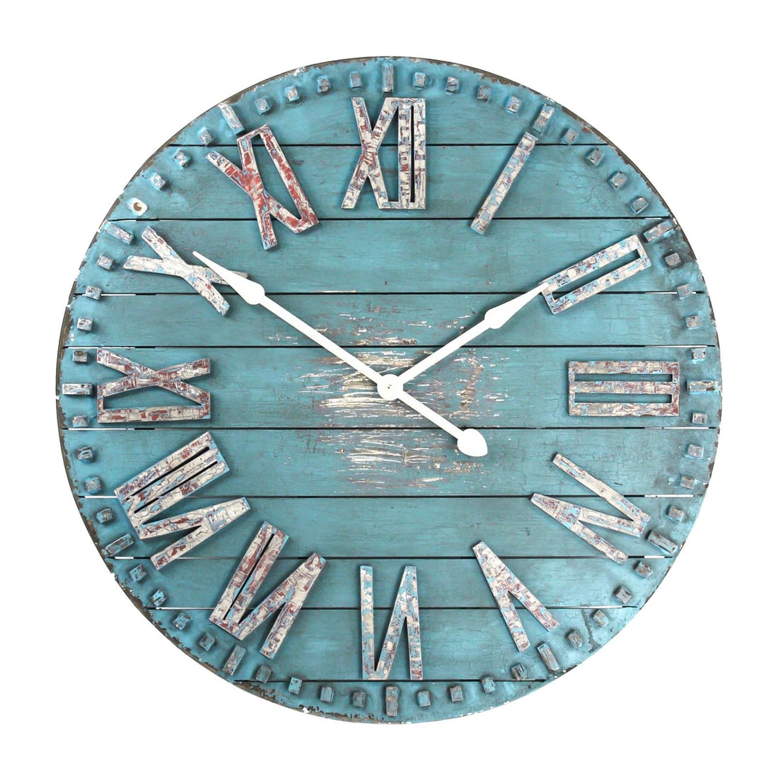 Zentique Sky Blue Wall Clock 36 x 36 Inches Elegant Design: Zentique Sky Blue Wall Clock 36 x 36 Inches Elegant Design Elevate your home decor with this stunning Sky Blue Clock from Zentique. Crafted from durable Fir Medium-Density Fiberboard Plywood and Radia