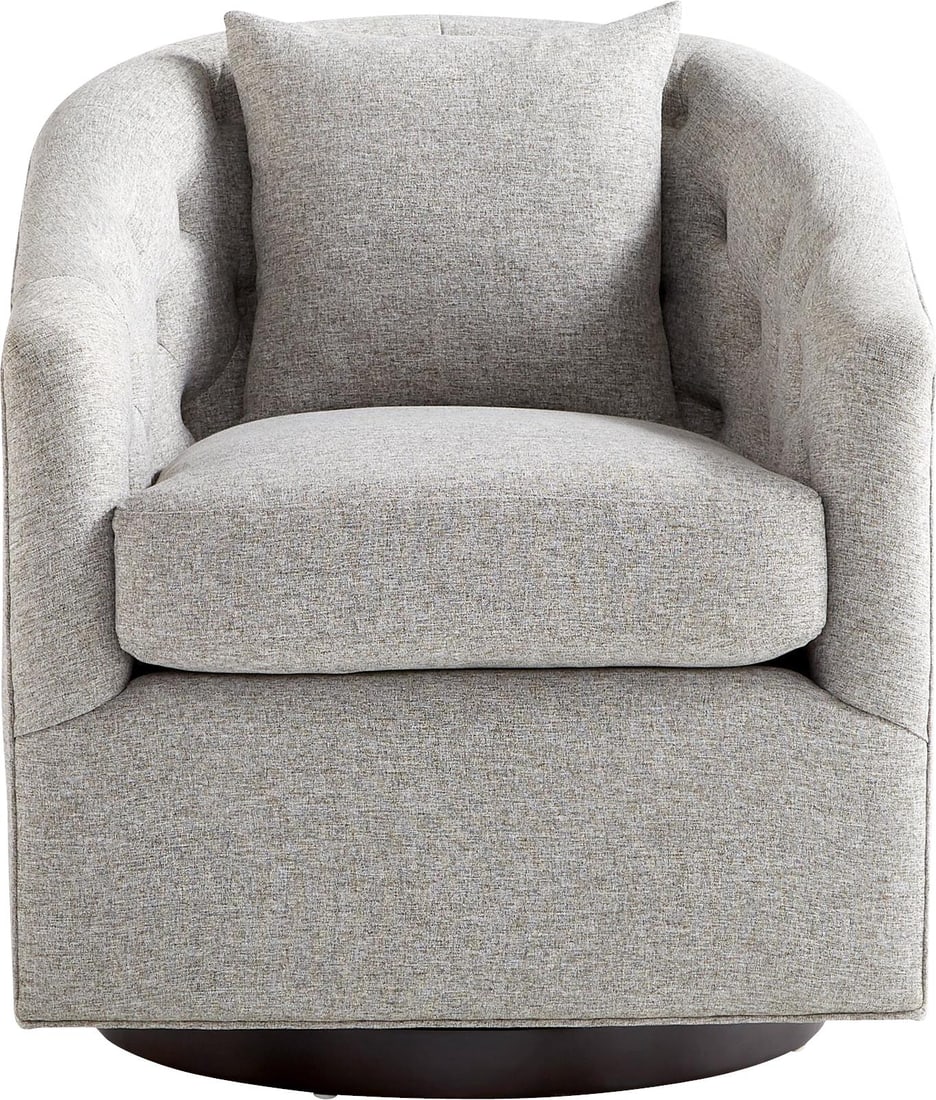 Cyan Grey Swivel Occasional Chair Modern Design Comfort: Cyan Grey Swivel Occasional Chair Modern Design Comfort Introducing the Grey Swivel Occasional Chair, a perfect blend of modern design and comfort. This chair features a stylish grey finish with down 