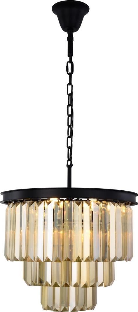 Elegant Sydney Pendant Light Matte Black Finish Royal-Cut Crystal UL-Listed: Elegant Sydney Pendant Light Matte Black Finish Royal-Cut Crystal UL-Listed Illuminate your space with the Elegant Sydney Pendant, featuring a striking matte black finish that complements its transiti