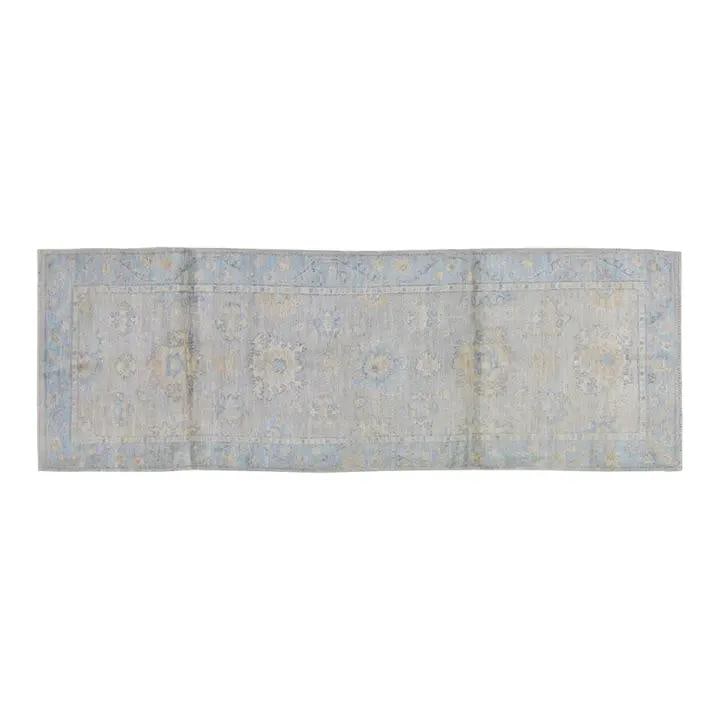 Handmade Wool Oushak Runner Rug in Gray 3x8'7 Pakistani Design (1 of 4)