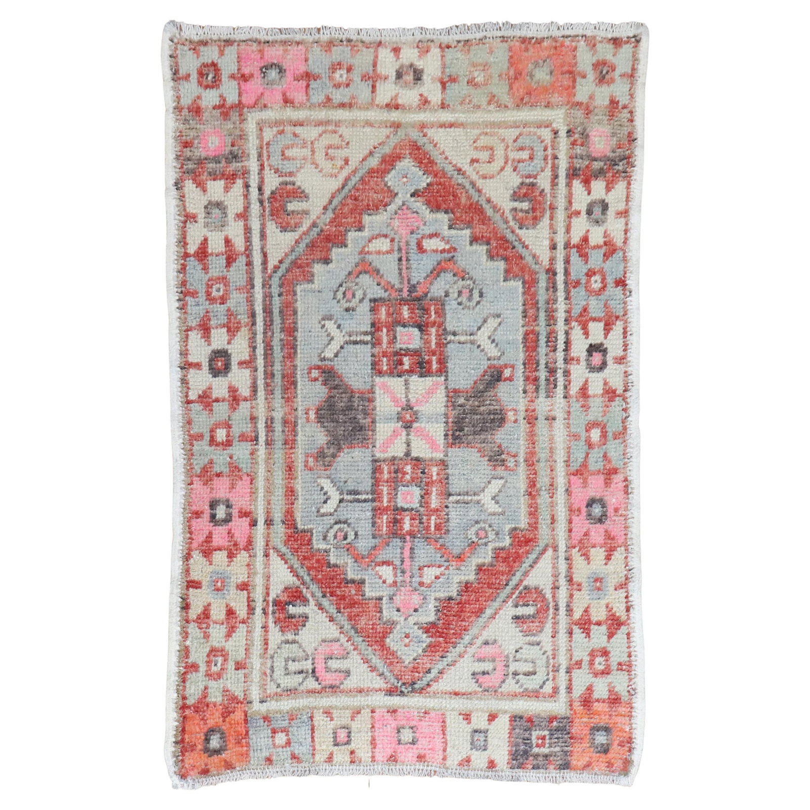 Vintage Tulu Style Turkish Anatolian Rug 32 x 48 Hand-Knotted Wool: Vintage Tulu Style Turkish Anatolian Rug 32 x 48 Hand-Knotted Wool This exquisite Turkish Anatolian rug features a charming Tulu style, showcasing the rich craftsmanship typical of mid-20th century ru