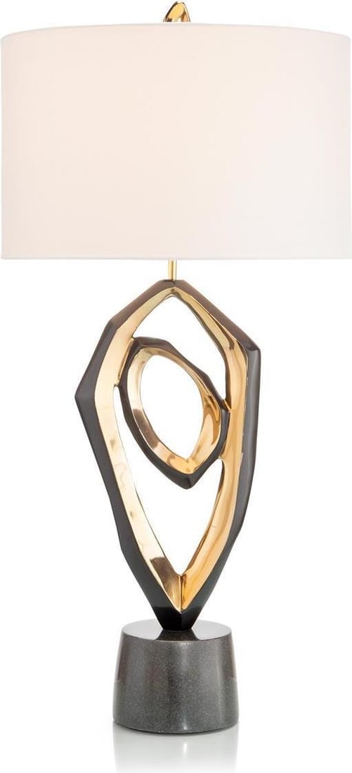 John-Richard Brass Finish Art Sculpture Buffet Lamp 40H (1 of 2)