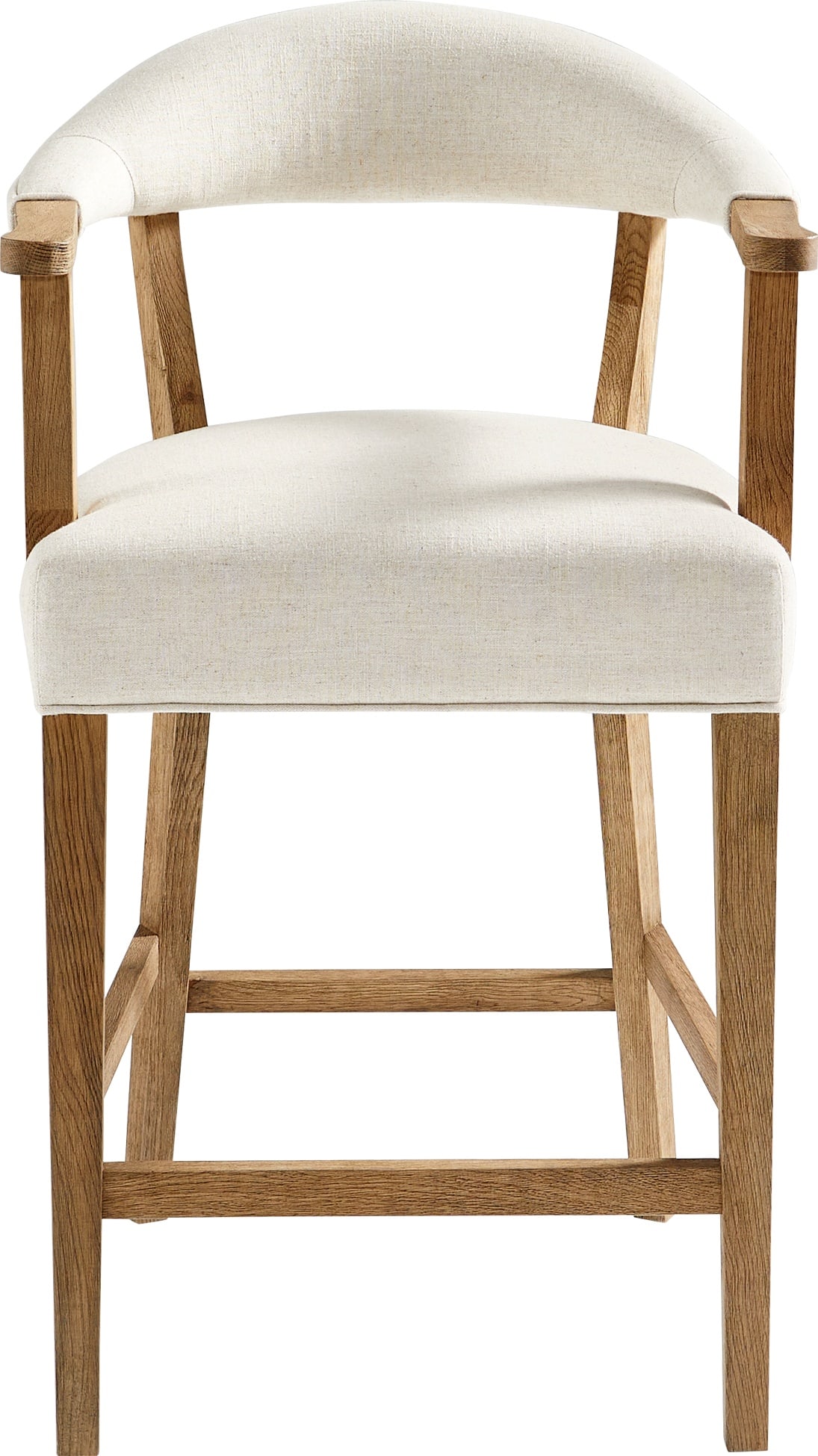 Cyan Beige Wooden Base Half-Backed Prater Counter Stool (1 of 10)