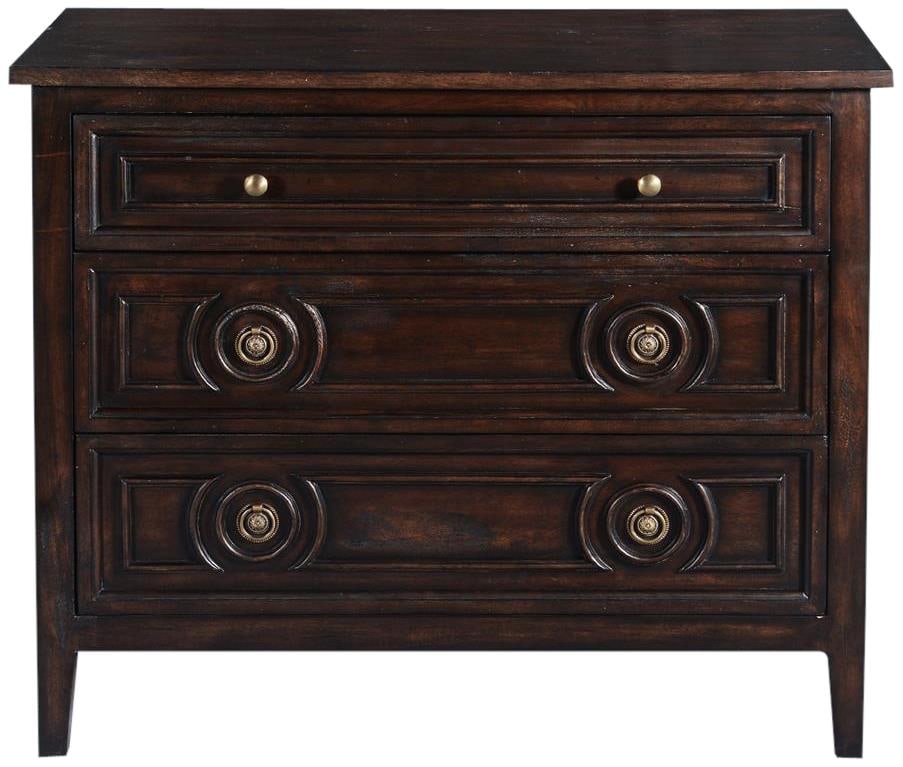 Huntington Chest Solid Wood Art Deco Storage Blue Dark Rustic Pecan (1 of 4)