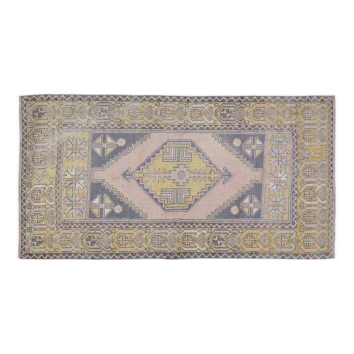 3'1" x 5'9" Hand-Knotted Wool Anatolian Area Rug: 3'1" x 5'9" Hand-Knotted Wool Anatolian Area Rug This vintage Turkish Anatolian rug is hand-knotted from wool using traditional techniques, offering a blend of timeless craftsmanship and modern design