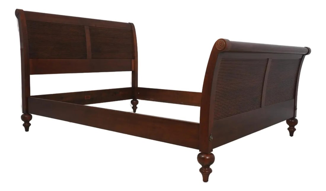 British Classics Wood Queen Sleigh Bed by Ethan Allen (1 of 10)