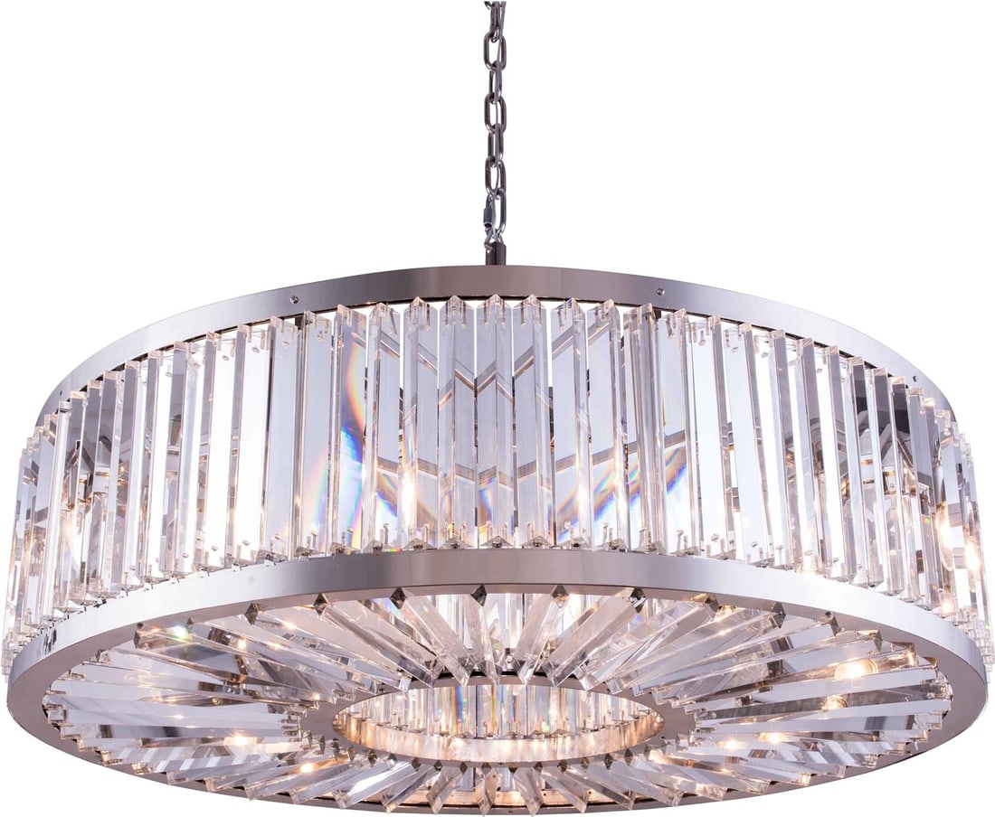 Chelsea Crystal Pendant Lamp Clear Polished Nickel 10 Bulbs (1 of 1)