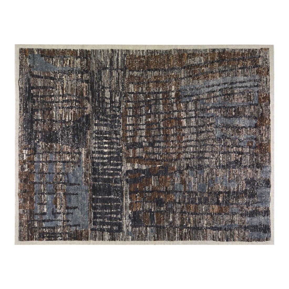 8'4" x 10'9" Hand-Knotted Wool Area Rug Moroccan Design (1 of 6)