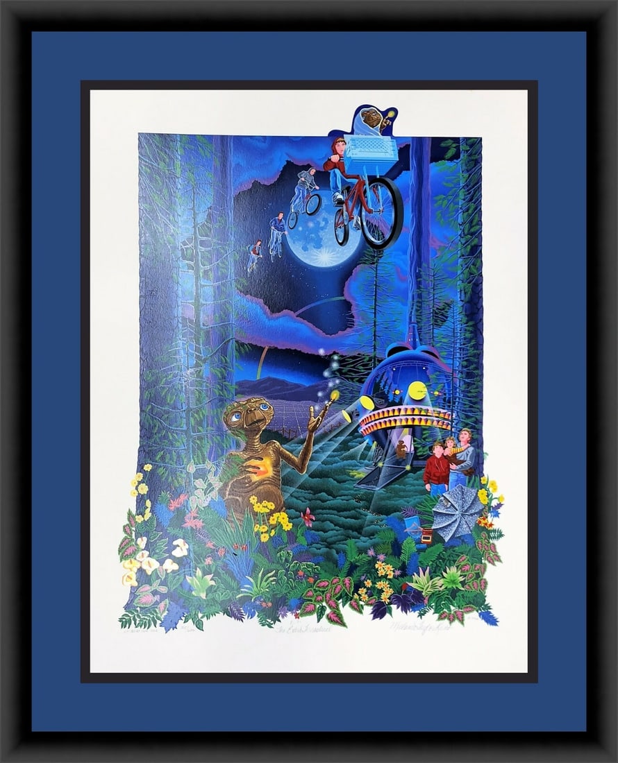 Melanie Taylor Kent Signed Limited Edition E.T. Serigraph 1992 Framed Art (1 of 5)