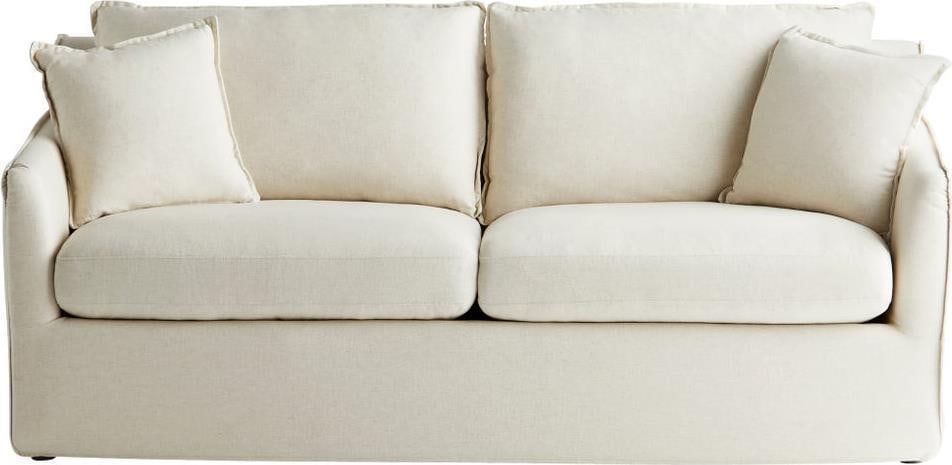 Elegant Cyan Sovente Sofa Cream White Transitional Style: Elegant Cyan Sovente Sofa Cream White Transitional Style Transform your living space with the Sovente Sofa, designed in a transitional style that seamlessly blends with various decor themes. This styl