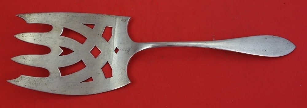 Towle Lafayette Sterling Silver 4-Tine Pierced Asparagus Fork 10 3/4" (1 of 2)