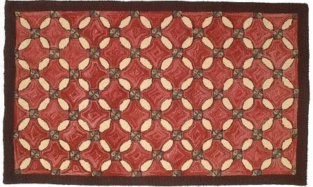 Laurie Early American Hand-Dyed Wool Rug 6x9 Tomato Red: Laurie Early American Hand-Dyed Wool Rug 6x9 Tomato Red This Hand-Dyed Early American Wool Rug features a vibrant tomato red color, designed in a classic vintage style. Made from high-quality wool wit
