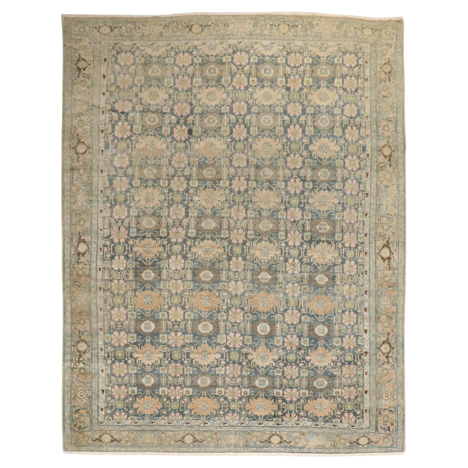 Antique Persian Senneh Room Size Rug 100 x 140 Hand-Woven Wool 20th Century (1 of 14)
