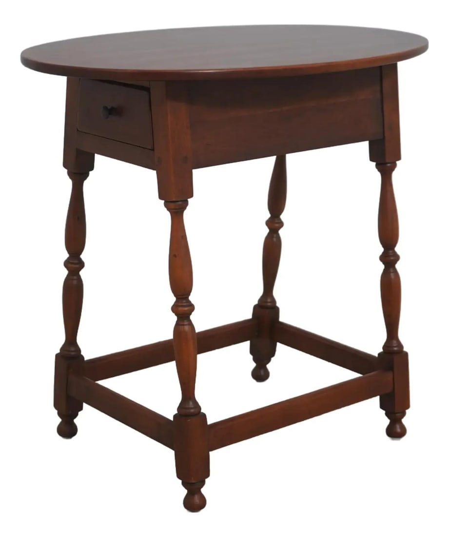 Cherry Wood Oval Tavern Table Attributed to Bob Timberlake (1 of 10)