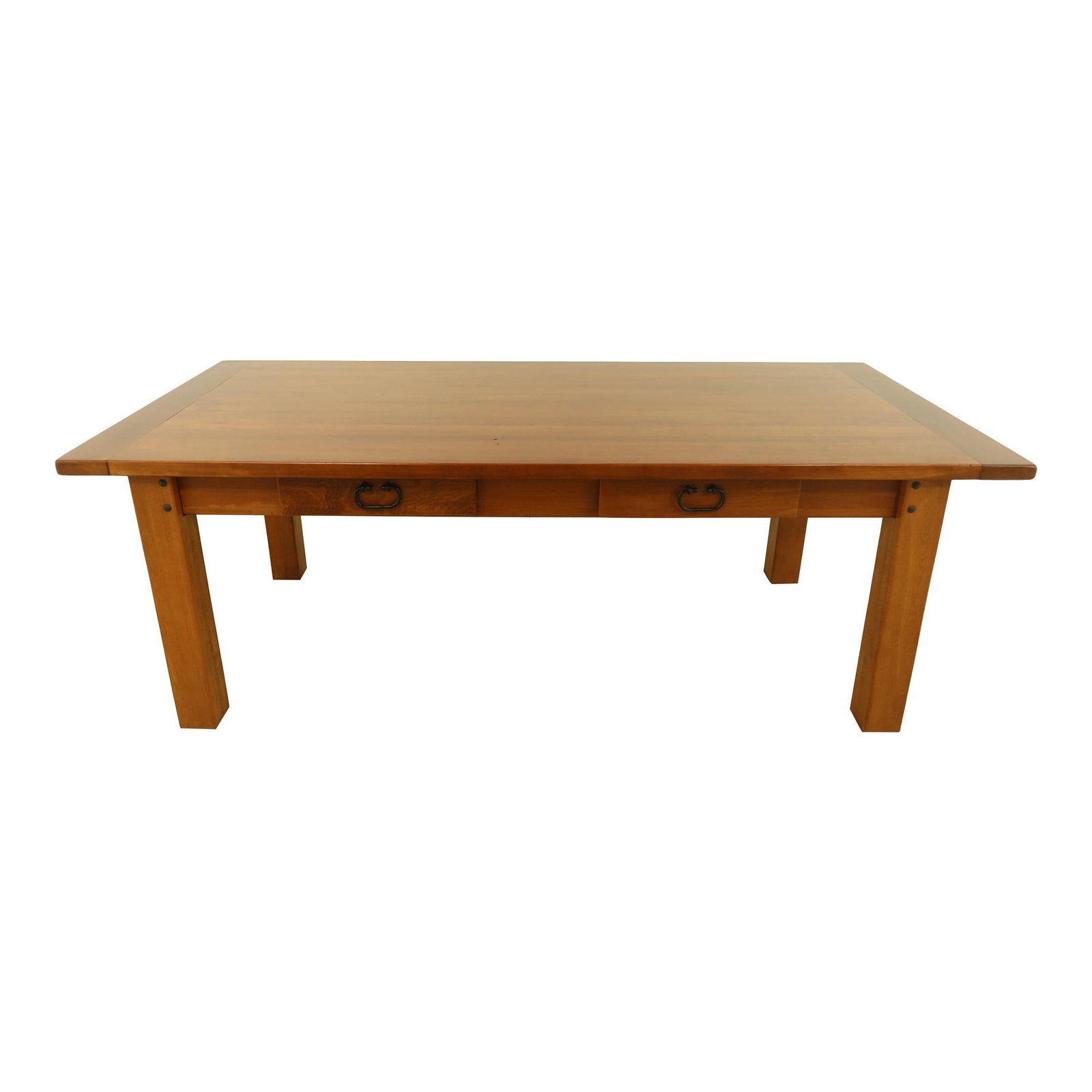 Arts & Crafts Large Solid Cherry 2 Drawer Library Table Desk (1 of 9)