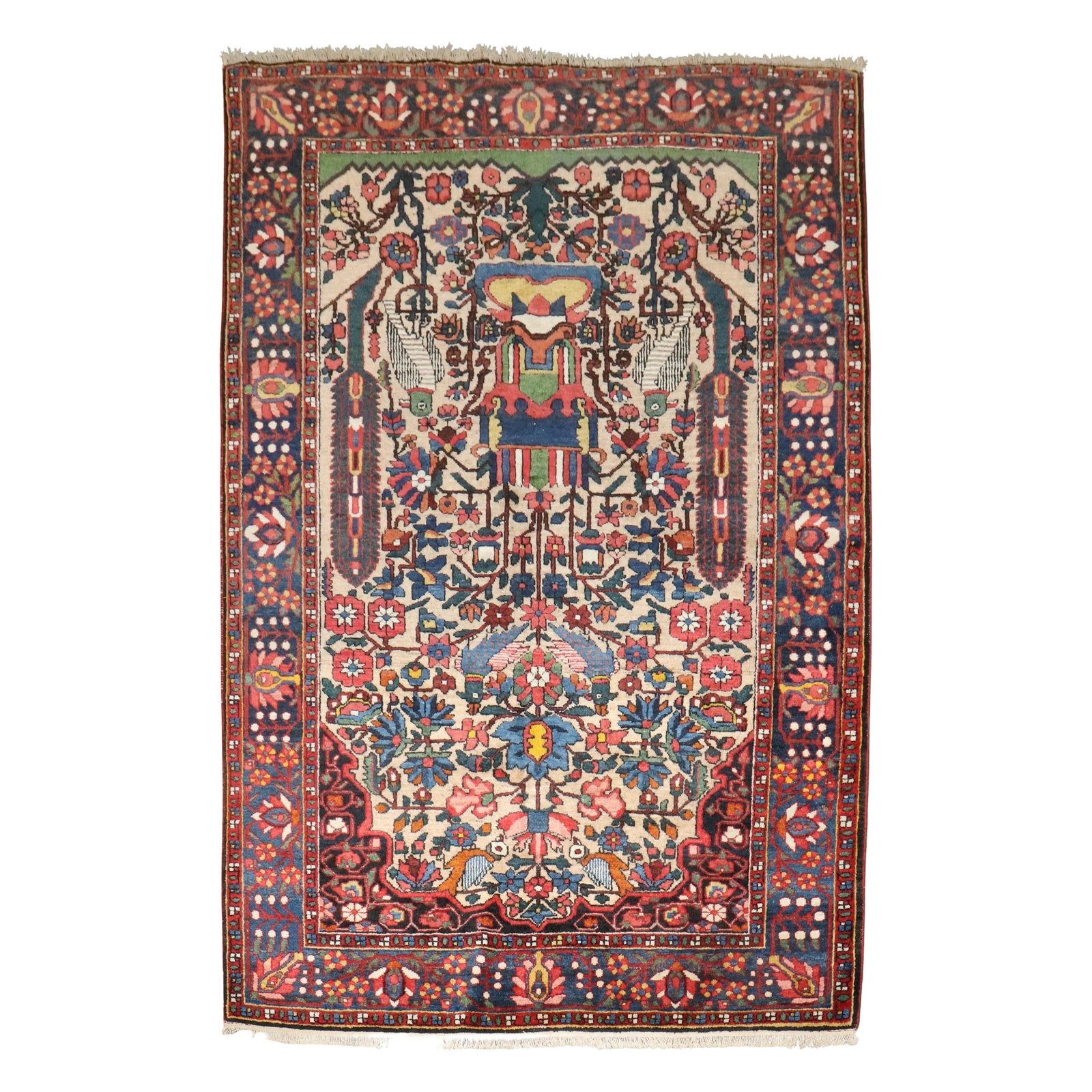 Set of 2 Antique Jewel Toned Persian Bakhtiari Rugs 57 x 84: Set of 2 Antique Jewel Toned Persian Bakhtiari Rugs 57 x 84 This exquisite set of two Antique Jewel Toned Persian Bakhtiari Rugs showcases the rich heritage of Persian craftsmanship. Hand-knotted from