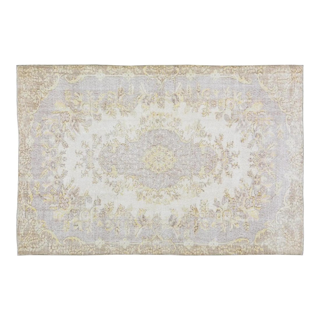 Handmade Wool Anatolian Area Rug in Tan 5'6" x 8'4" (1 of 6)