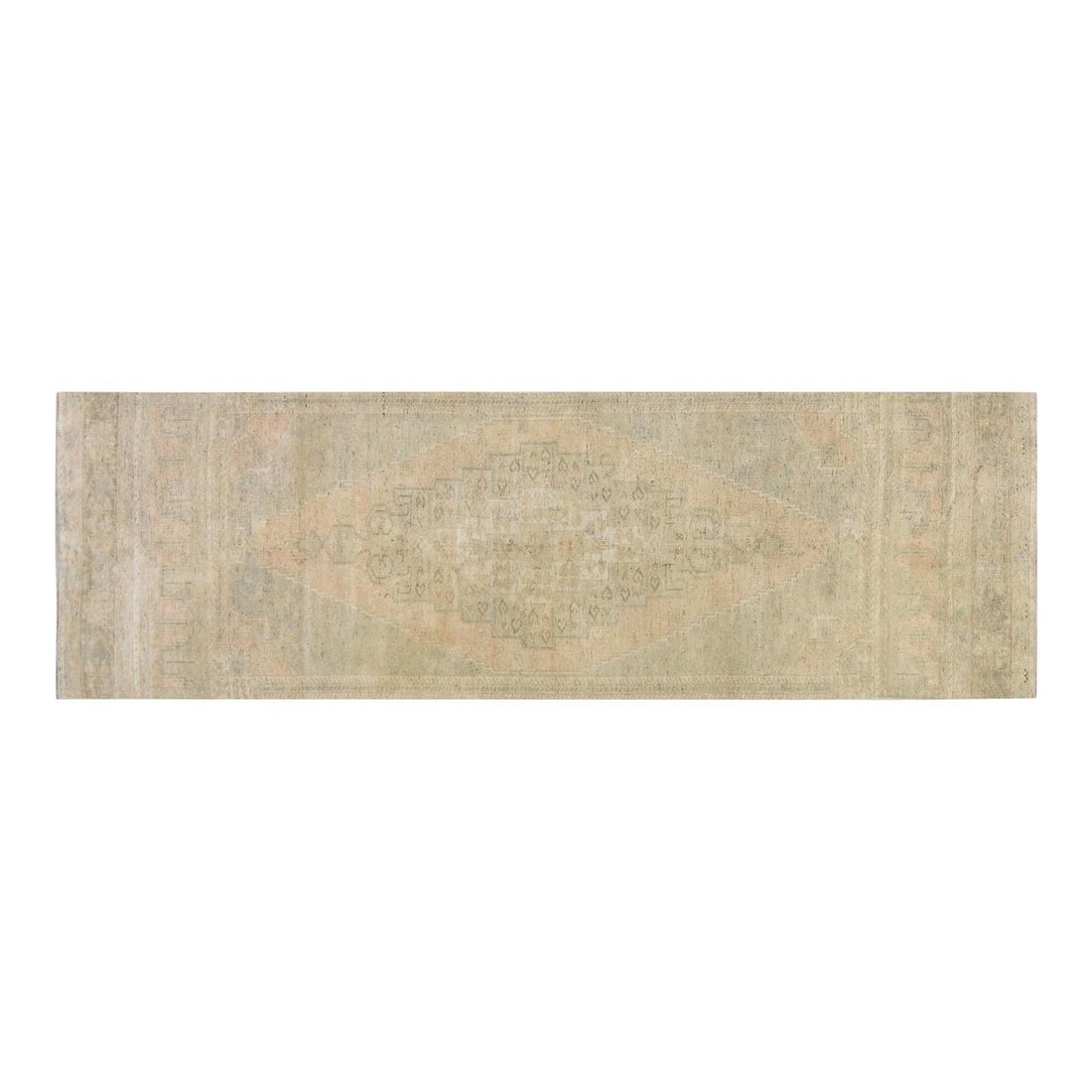 Handmade Wool Anatolian Runner Rug 2'8 x 9'2 Vintage Turkish Design (1 of 4)
