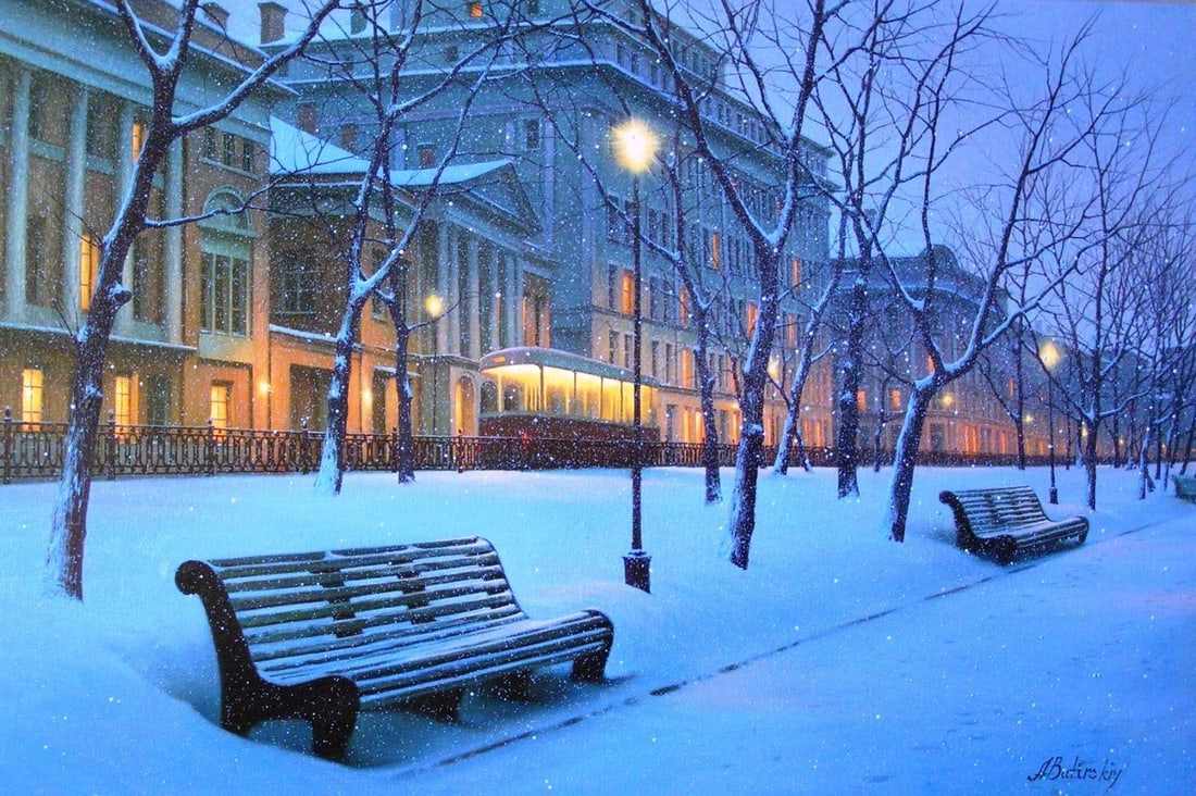 Alexei Butirskiy Signed Limited Edition Giclee Canvas Boulevard at Midnight 40x26 (1 of 1)