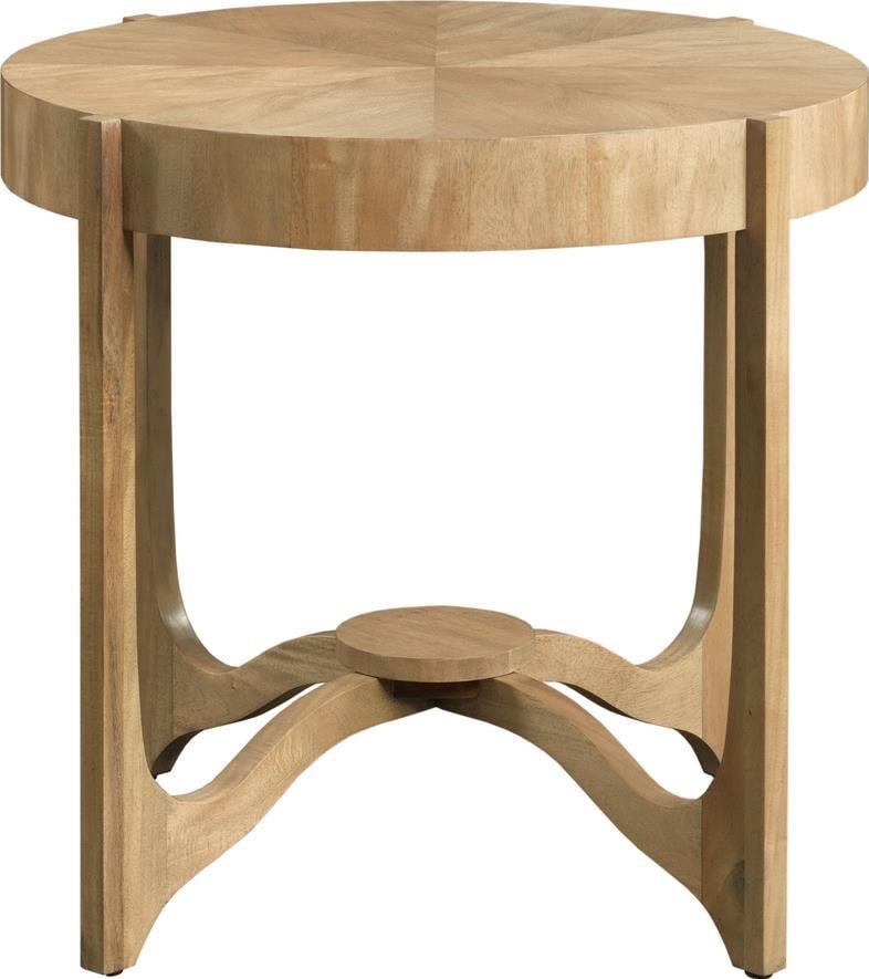 Modern Port Eliot Round Side Table with Hand-Rubbed Bleach Finish: Modern Port Eliot Round Side Table with Hand-Rubbed Bleach Finish Introducing the Sculptural Port Eliot Round Side Table, a beautifully crafted piece that combines modern aesthetics with functionality