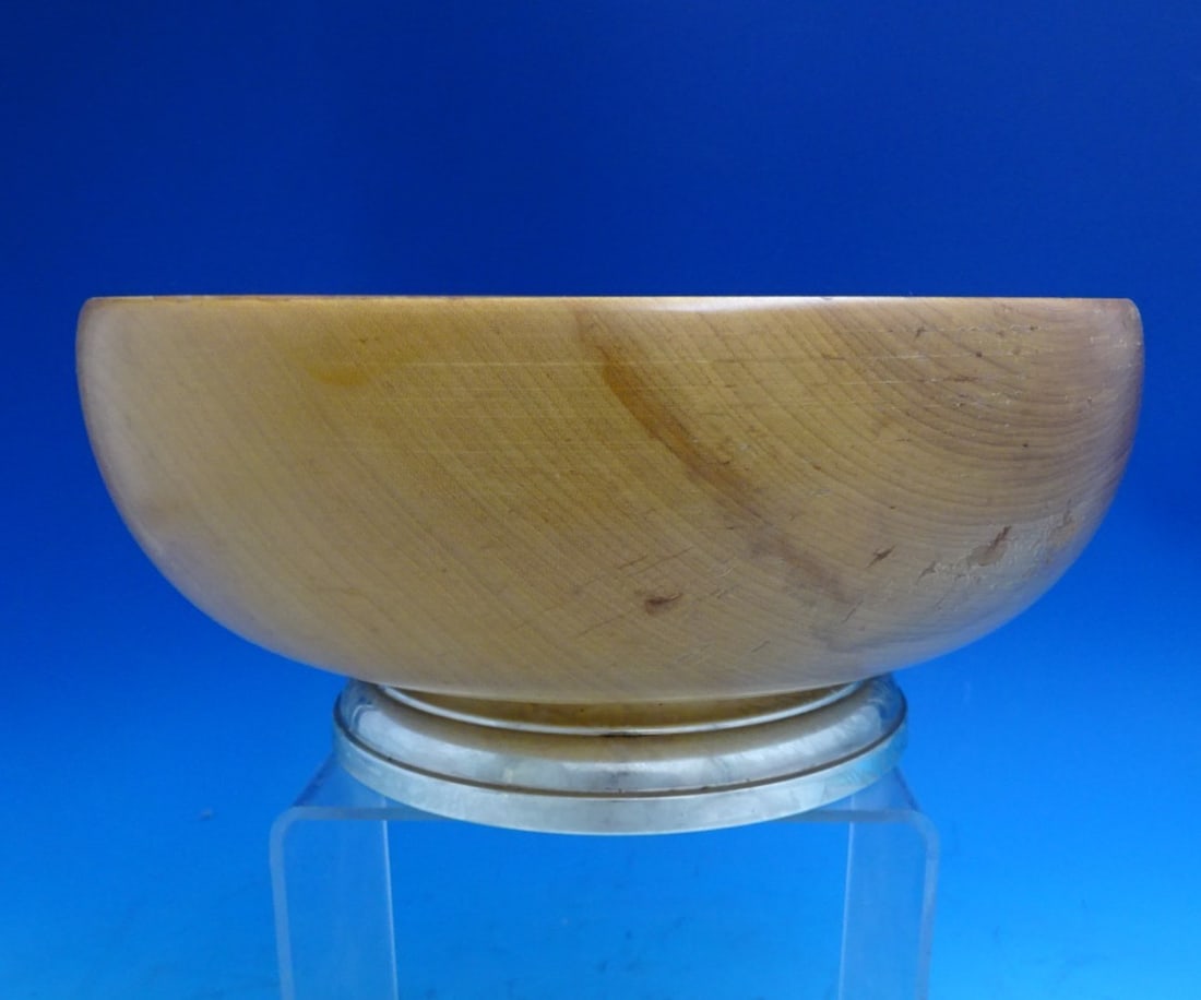 Lunt Modern Classic Sterling Silver Nut Bowl with Pecan Wood 9.75" (1 of 6)