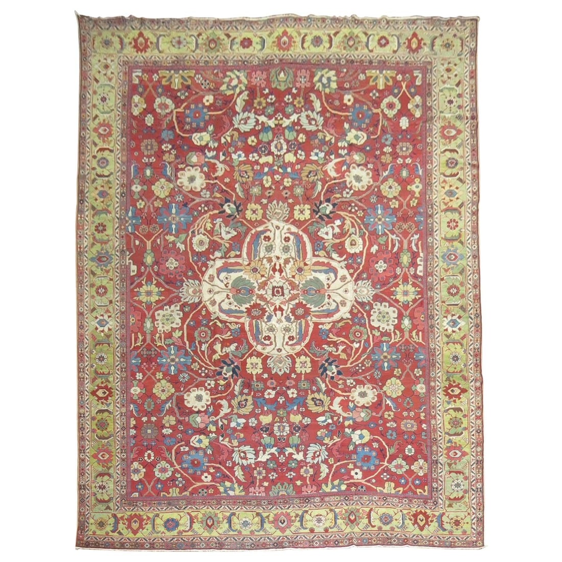 Antique Persian Mahal Rug Early 20th Century 10'11 x 17'2 Wool Hand-Knotted (1 of 10)