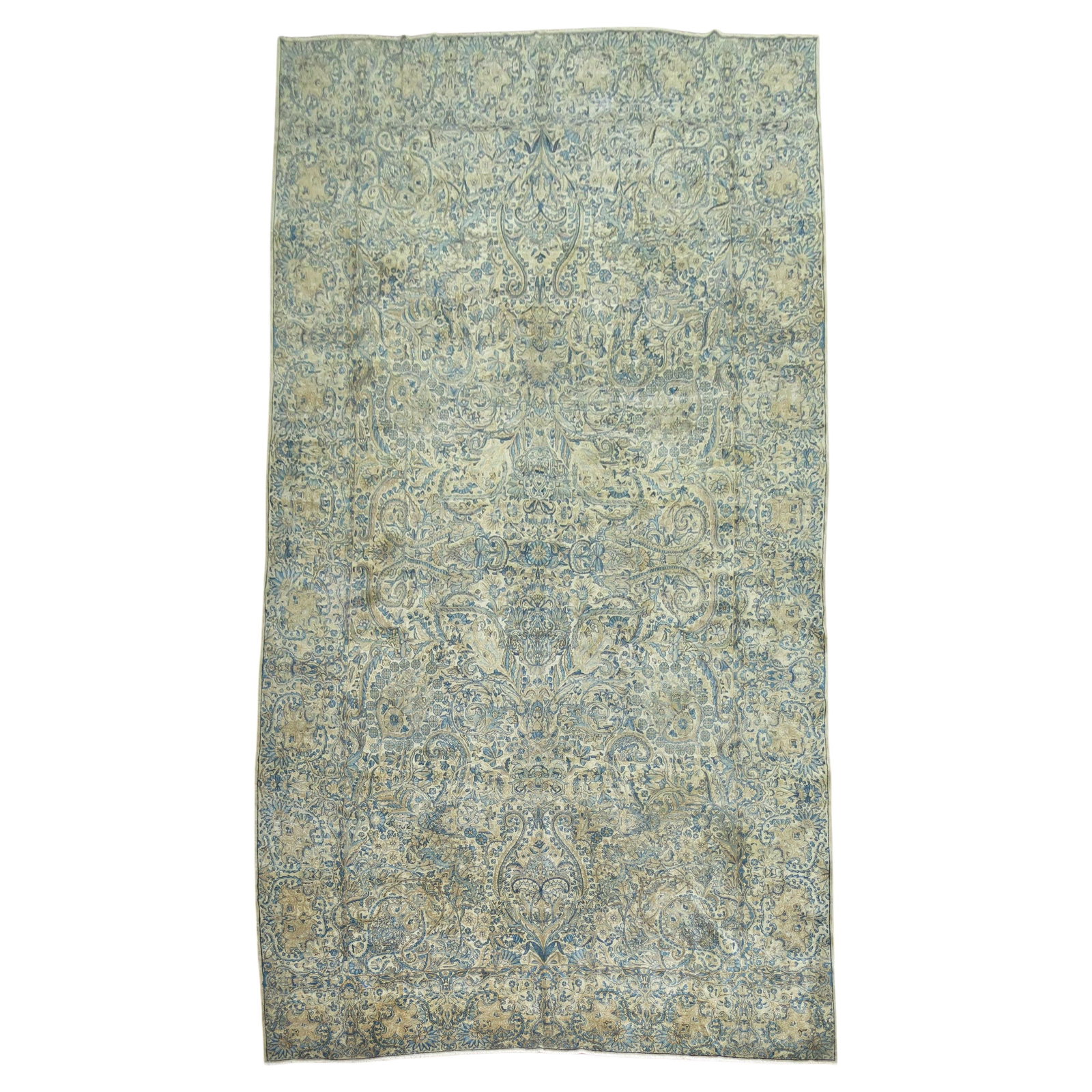 Oversize Antique Persian Kerman Carpet Wool Hand-Knotted 1920 (1 of 6)