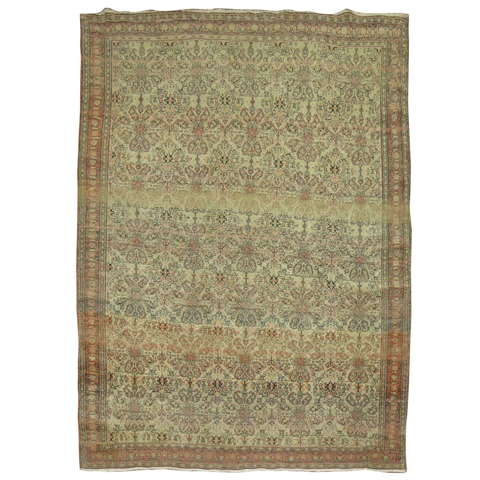 Antique 19th Century Persian Senneh Tabriz Rug 54 x 72 Hand-Knotted Wool (1 of 11)