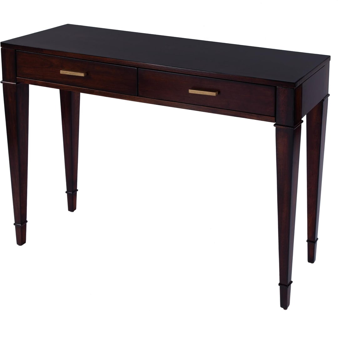 Butler Kai Console Table Mid-Century Modern Brown Cherry 31H 45W 14D: Butler Kai Console Table Mid-Century Modern Brown Cherry 31H 45W 14D This Mid-Century Kai Console combines perfect elegance with a contemporary aesthetic. Crafted from a blend of MDF, poplar, and stai