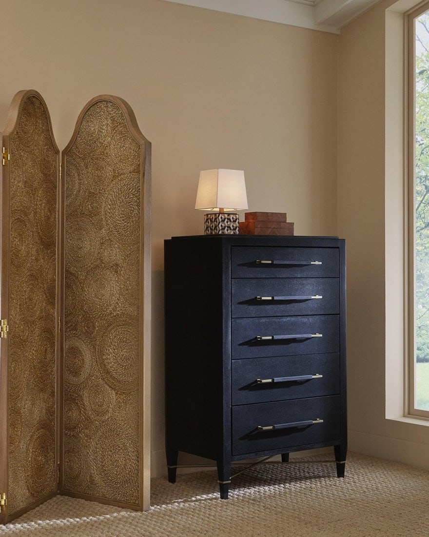 Currey Verona Black Chest Stylish Storage Black Lacquered Finish (1 of 6)