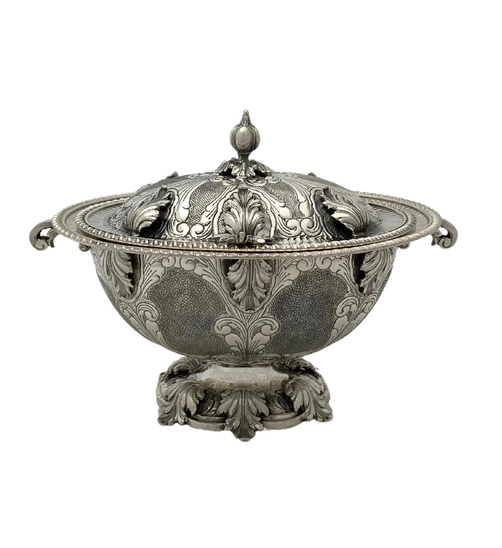 Italian 925 Sterling Silver Handmade Leaf Applique Esrog Box (1 of 5)